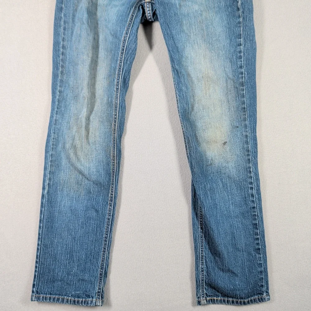 Levi's 512 Mens Jeans W28‎ L32 Blue Denim Straight Fit